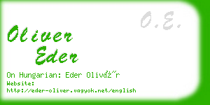 oliver eder business card